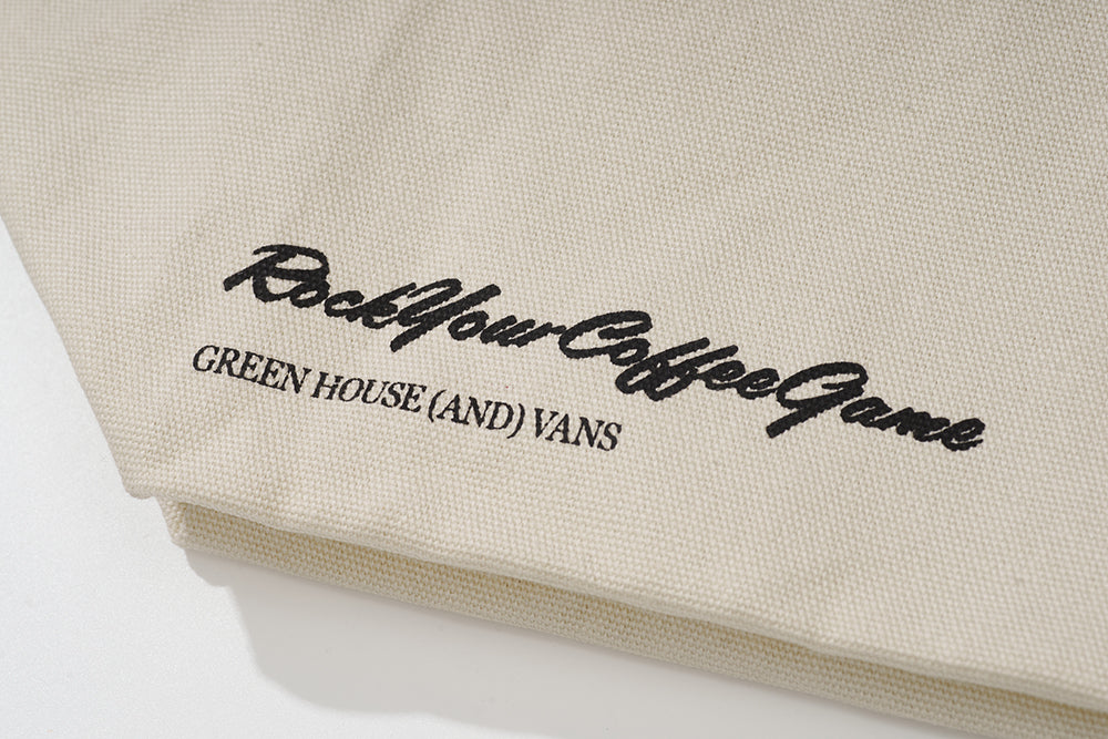 GREEN HOUSE βGREEN VANSβ Series Oversized Canvas Tote