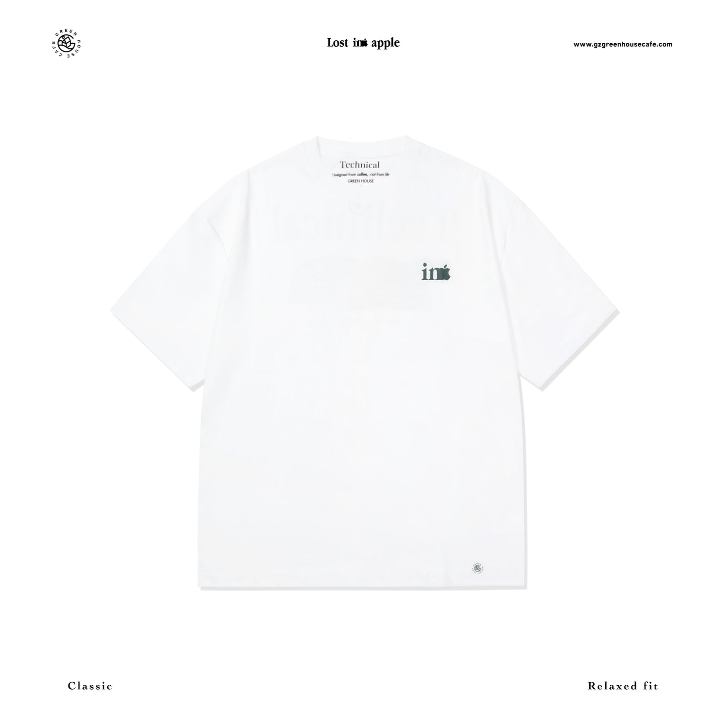 LOST IN APPLE Series 2025 – Relaxed Fit White Tee
