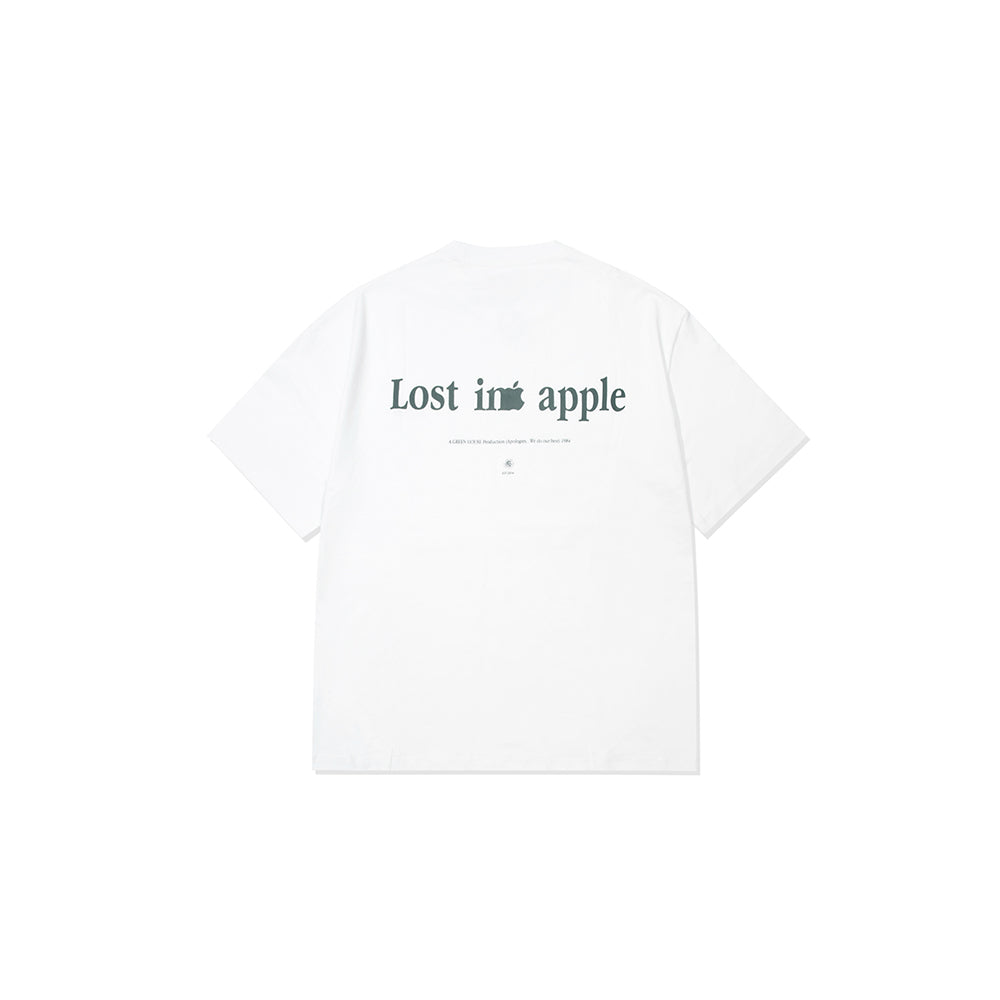 LOST IN APPLE Series 2025 – Relaxed Fit White Tee