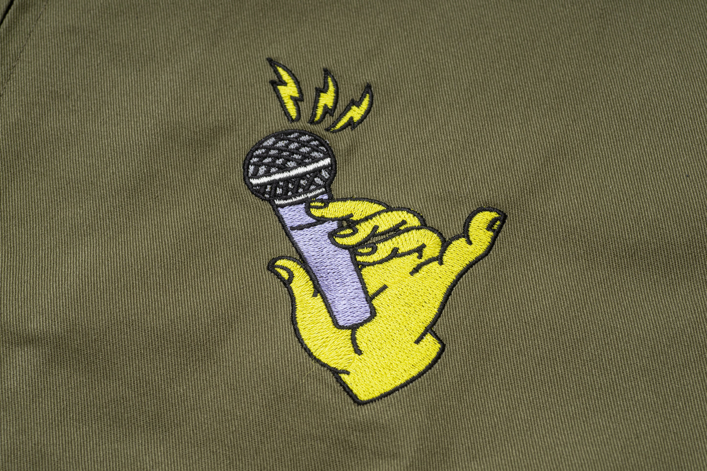 GREENHOUSE x theradio "THE ARTISTE" SERIES GREEN HEAVY EMBROIDERED JACKET