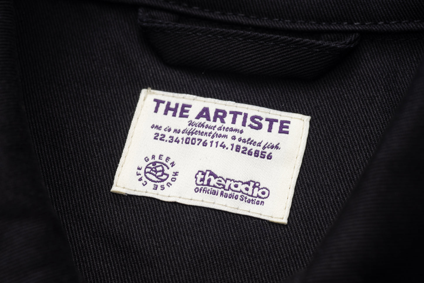 GREENHOUSE x theradio "THE ARTISTE" SERIES BLACK HEAVY EMBROIDERED JACKET