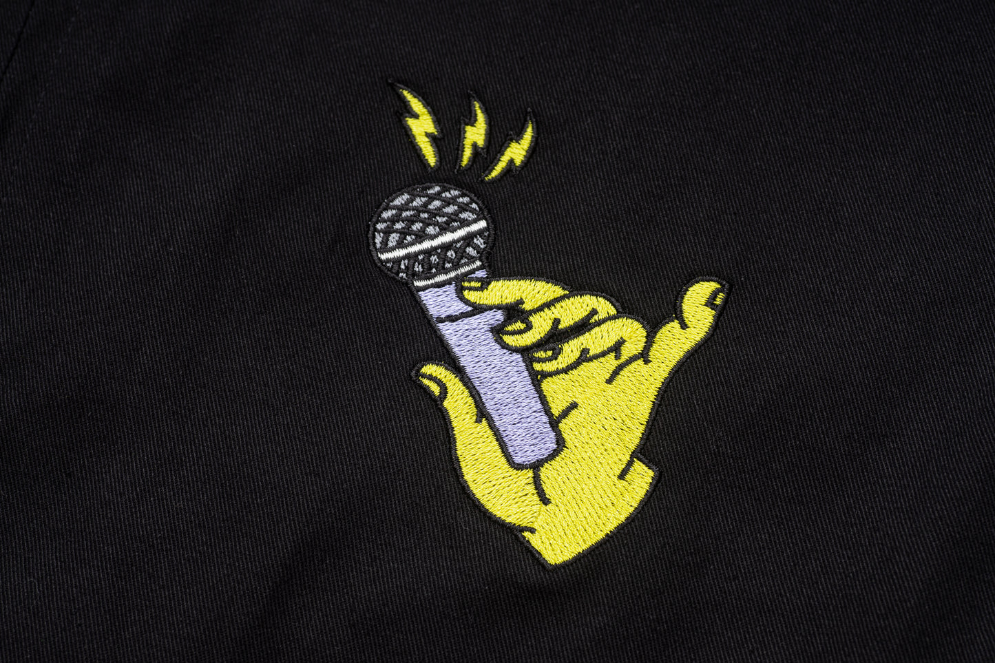 GREENHOUSE x theradio "THE ARTISTE" SERIES BLACK HEAVY EMBROIDERED JACKET