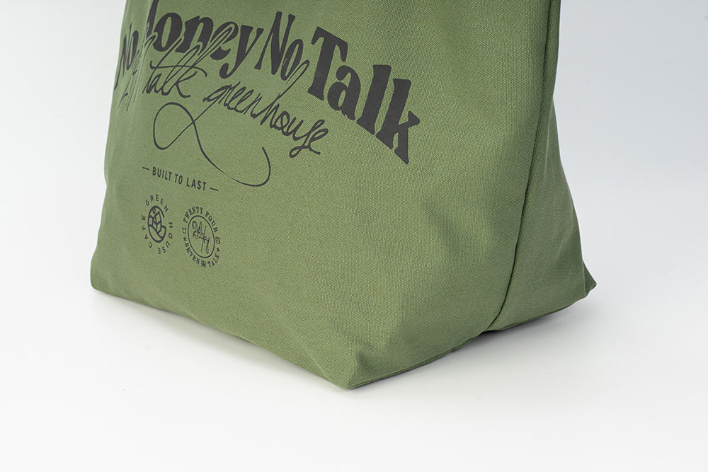 GREENHOUSE x 24/7TALK "NO MONEY NO TALK" SERIES OVERSIZED CANVAS TOTE