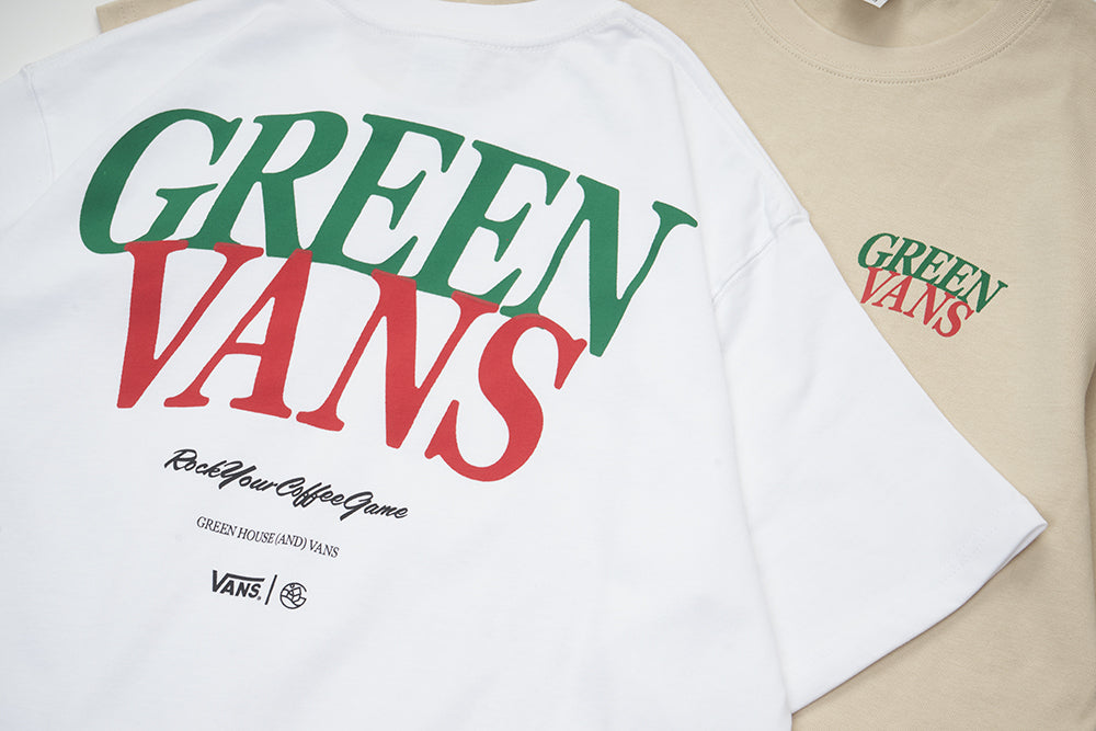 GREEN HOUSE “GREEN VANS” Series White Tee