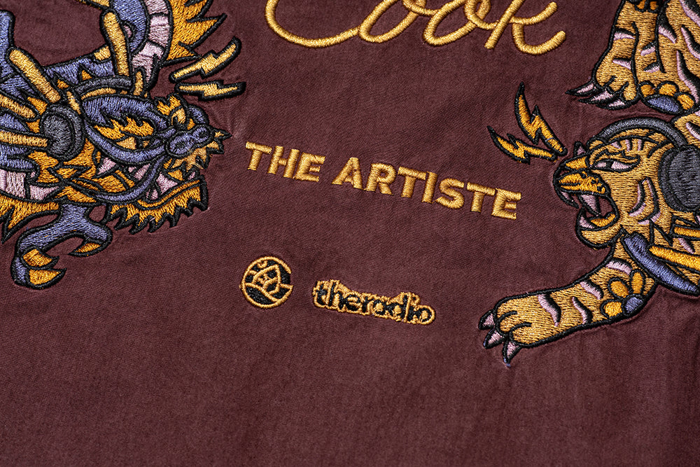 GREENHOUSE x theradio "Let Him Cook" SERIES RED HEAVY EMBROIDERED JACKET