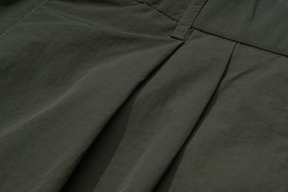 GREENHOUSE x AYAKA FUKANO "DRINK HOUSE" SERIES QUICK-DRY LOOSE MILITARY PANTS GREEN