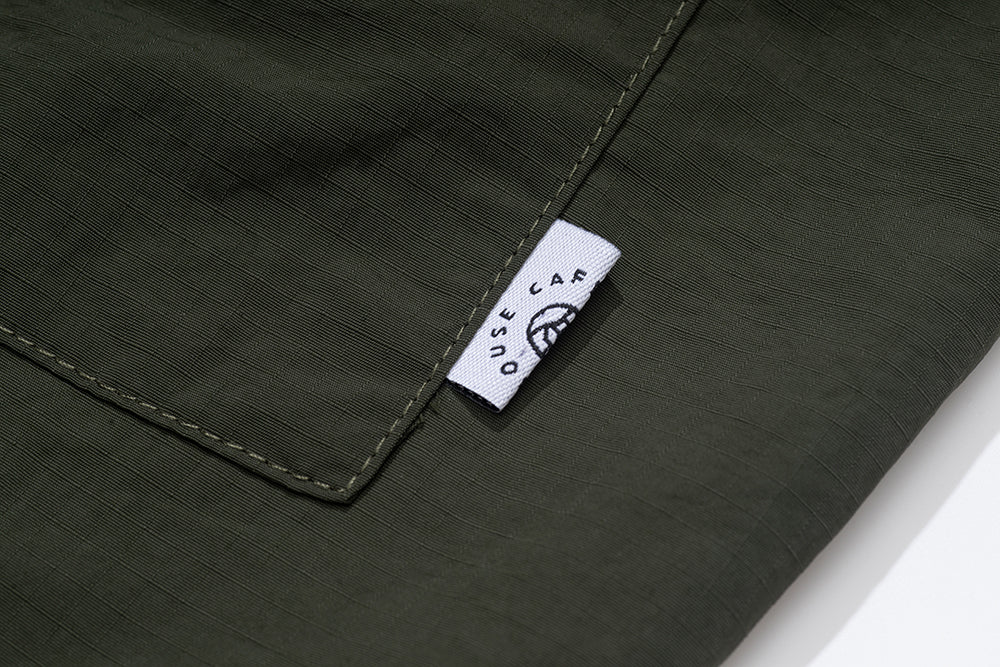 GREENHOUSE x AYAKA FUKANO "DRINK HOUSE" SERIES QUICK-DRY LOOSE MILITARY PANTS GREEN