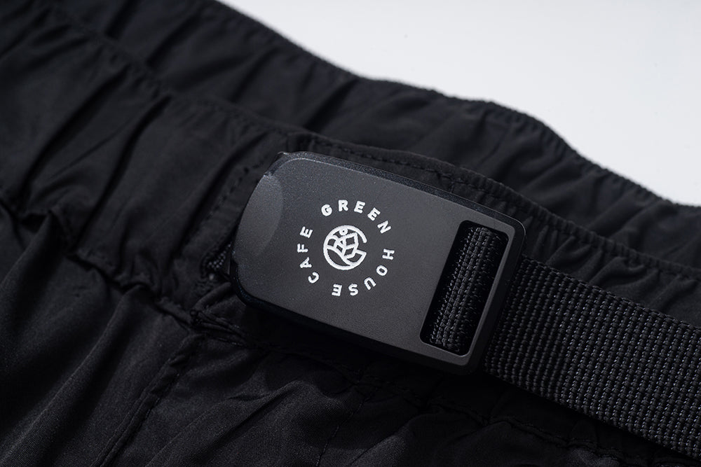GREENHOUSE x AYAKA FUKANO "DRINK HOUSE" SERIES QUICK-DRY LOOSE SHORTS BLACK