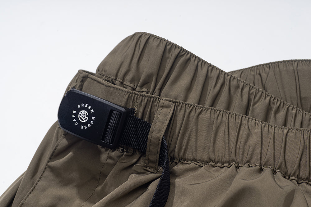 GREENHOUSE x AYAKA FUKANO "DRINK HOUSE" SERIES QUICK-DRY LOOSE SHORTS DESERT
