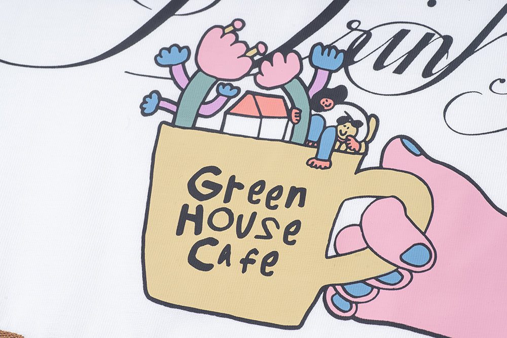 GREENHOUSE x AYAKA FUKANO "DRINK HOUSE" SERIES TEE WHITE