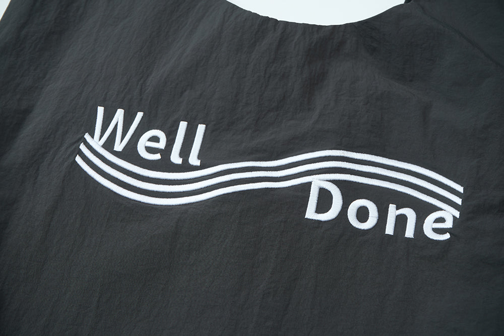 Well Done 25SS Single-water proof gray tone Strap Tote Bag