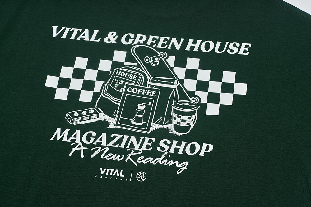 【MAGAZINE SHOP】Series Tee Olive Green Green House X VANS X VITAL