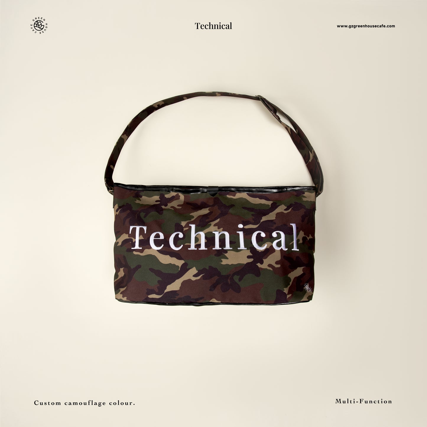 Technical Camouflage Shoulder Bag