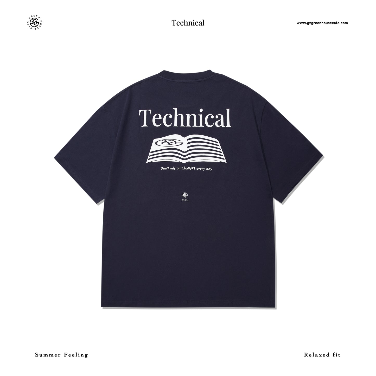 TECHNICAL Knowledge Series – Multicolour Navy blue Tee