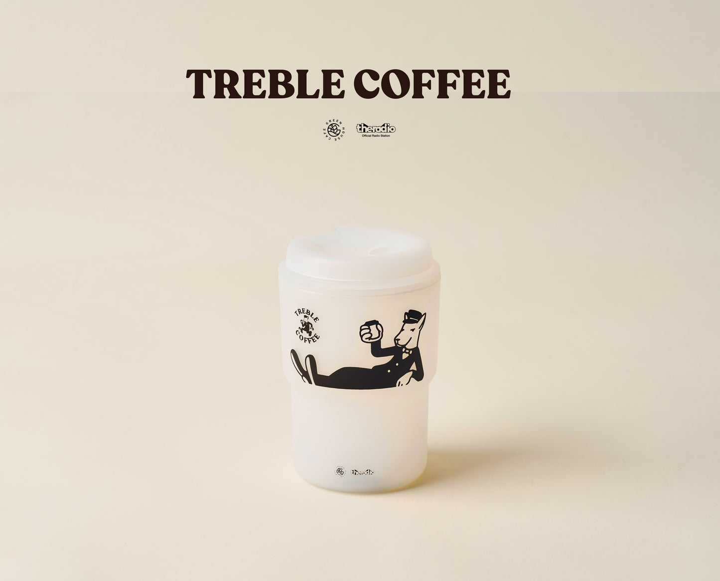 TREBLE COFFEE Portable Eco-Friendly Cup (Clear)