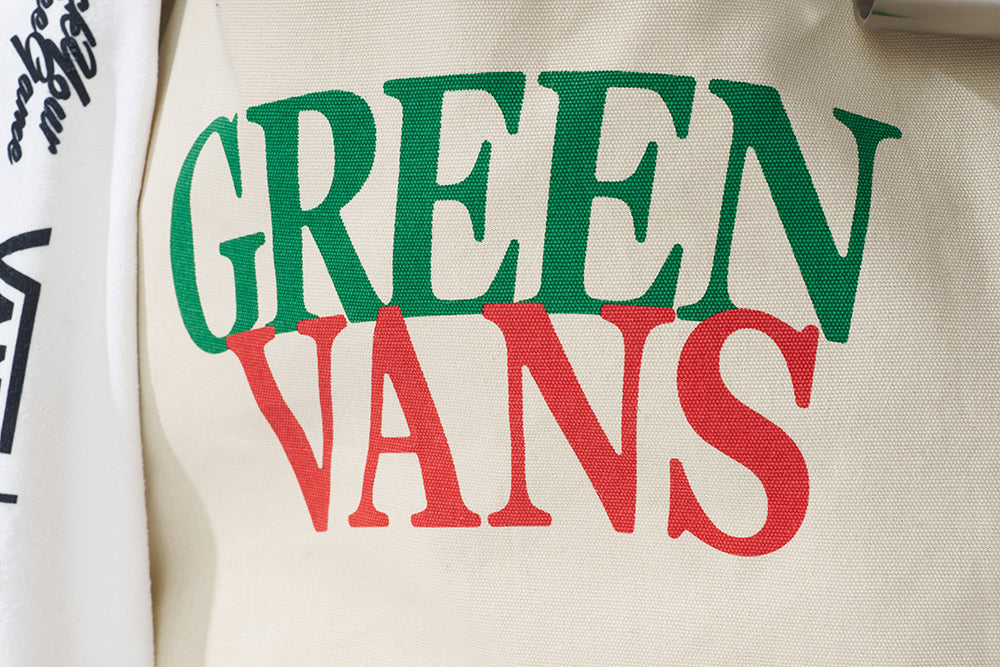 GREEN HOUSE “GREEN VANS” Series Oversized Canvas Tote