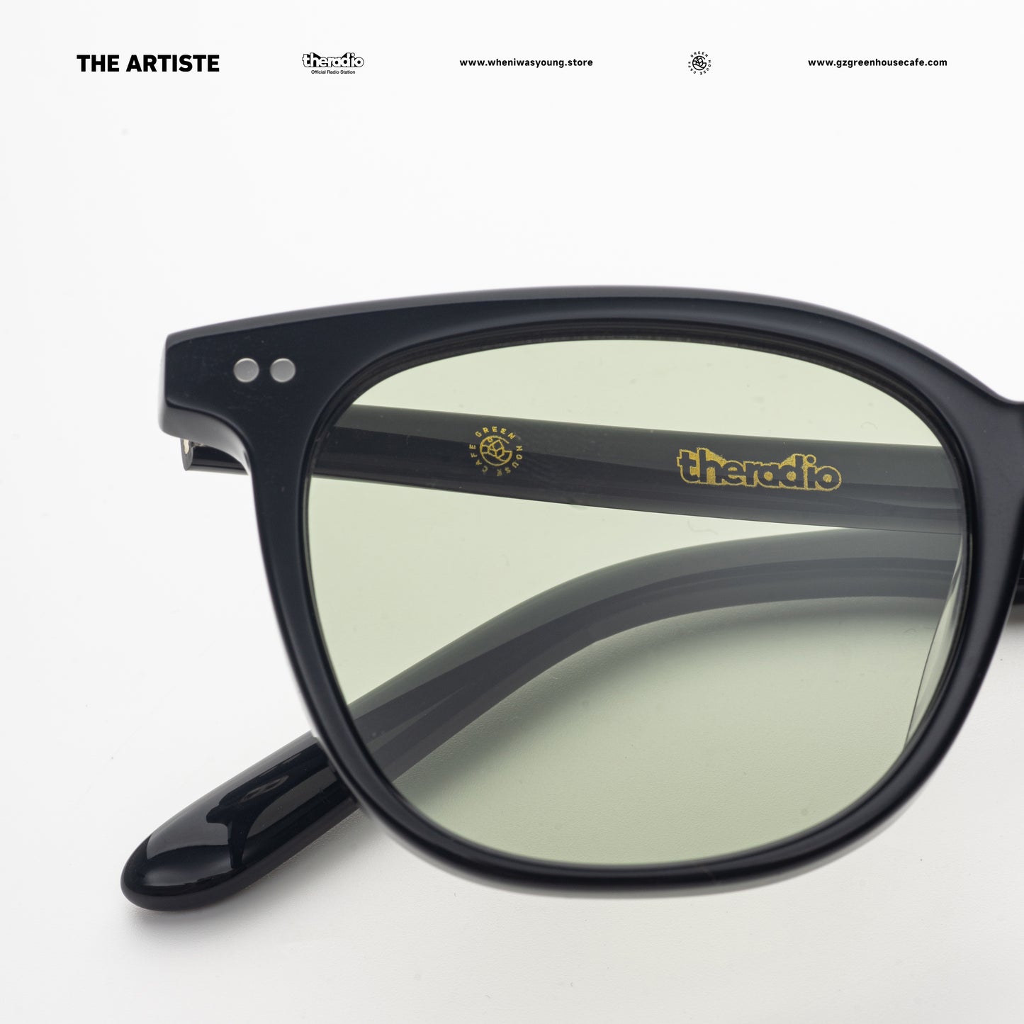 GREENHOUSE x theradio "THE ARTISTE" SERIES BLACK SUNGLASSES