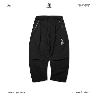 GREEN HOUSE x CHAMBERS Heavy-Duty Canvas Skate Pants – Black