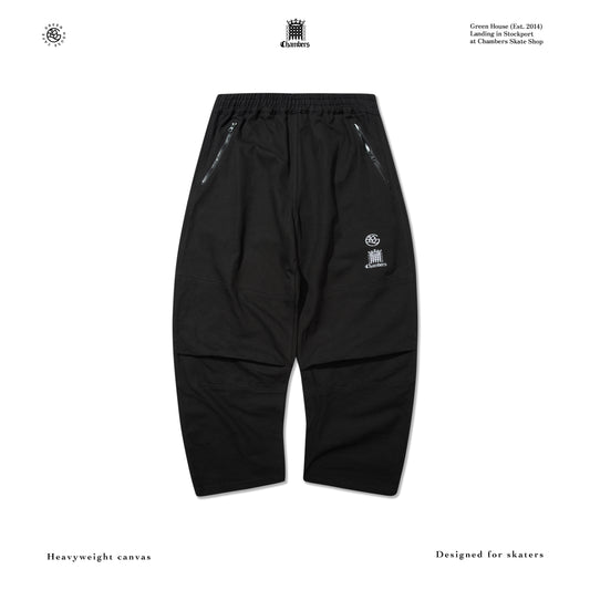GREEN HOUSE x CHAMBERS Heavy-Duty Canvas Skate Pants – Black