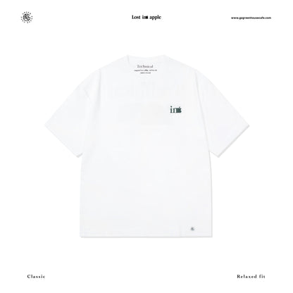 LOST IN APPLE Series 2025 – Relaxed Fit White Tee