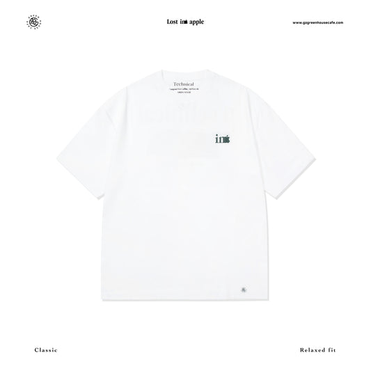 LOST IN APPLE Series 2025 – Relaxed Fit White Tee