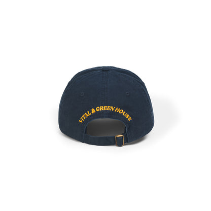【MAGAZINE SHOP】Washed Patchwork Baseball Cap Navy Blue Green House X VANS X VITAL