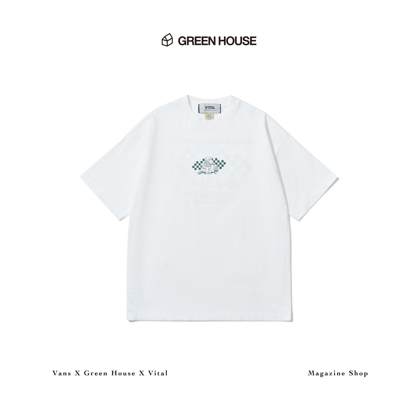 【MAGAZINE SHOP】Series Tee White Green House X VANS X VITAL