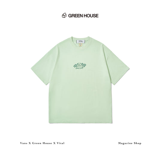 【MAGAZINE SHOP】Series Tee Mint Green Green House X VANS X VITAL