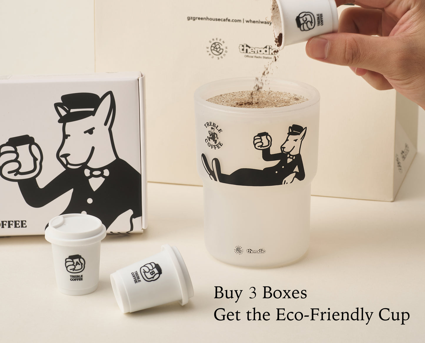 Buy 3  TREBLE COFFEE  Get the Eco-Friendly Cup（Selling out soon）