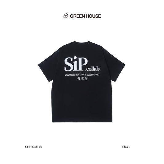 GREEN HOUSE 「SIP.collab」Series black Tee