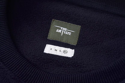 THE ARTISTE CREWNECK — NAVY / ORANGE