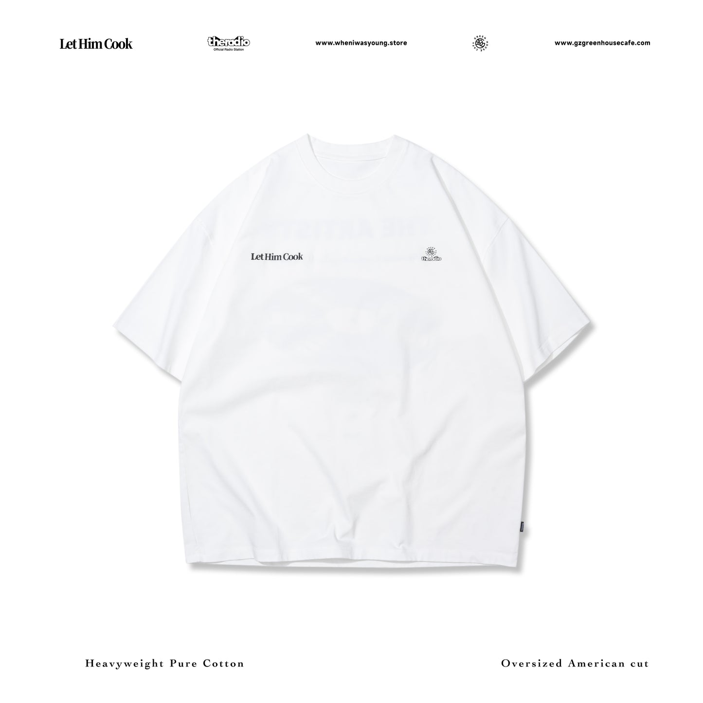 GREENHOUSE x theradio "Let Him Cook" SERIES WHITE PRINT TEE