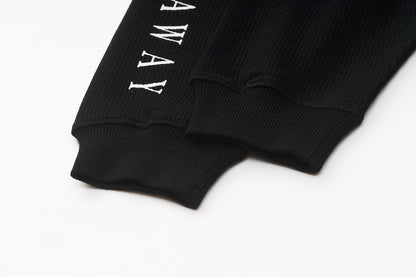 WELL DONE Black Long-Sleeve Waffle T-Shirt