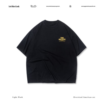 GREENHOUSE x theradio "Let Him Cook" SERIES BLACK WASH PRINT TEE