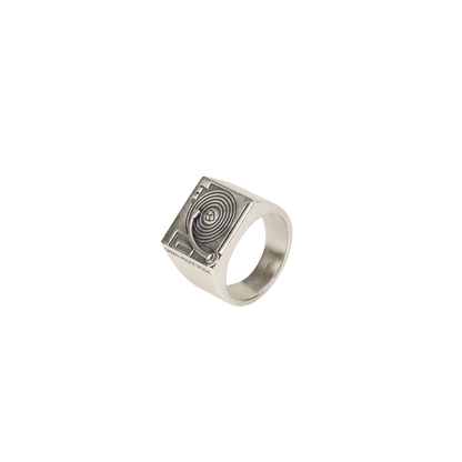 GREEN HOUSE 925 Silver DJ MUSIC RING