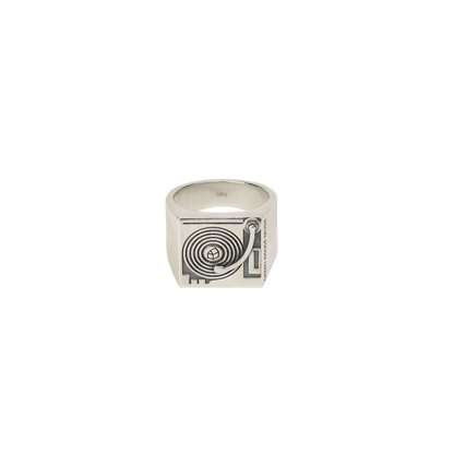 GREEN HOUSE 925 Silver DJ MUSIC RING