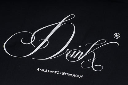 GREENHOUSE x AYAKA FUKANO "DRINK HOUSE" SERIES OVERSIZED CANVAS TOTE CLASSIC BLACK