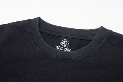 GREENHOUSE x theradio "THE ARTISTE" SERIES BLACK WASH PRINT TEE