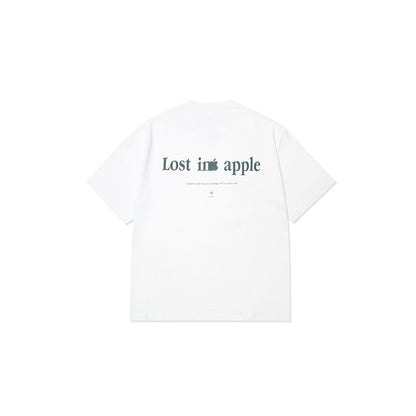 LOST IN APPLE Series 2025 – Relaxed Fit White Tee