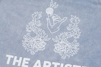 GREENHOUSE x theradio "THE ARTISTE" SERIES BLUE WASH PRINT TEE