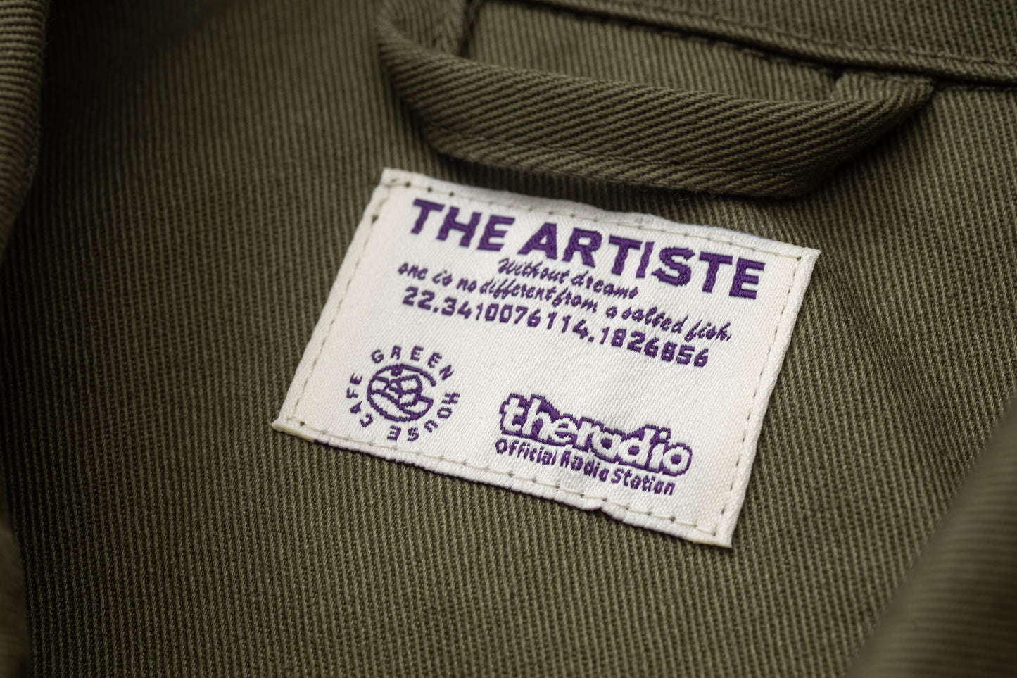 GREENHOUSE x theradio "THE ARTISTE" SERIES GREEN HEAVY EMBROIDERED JACKET