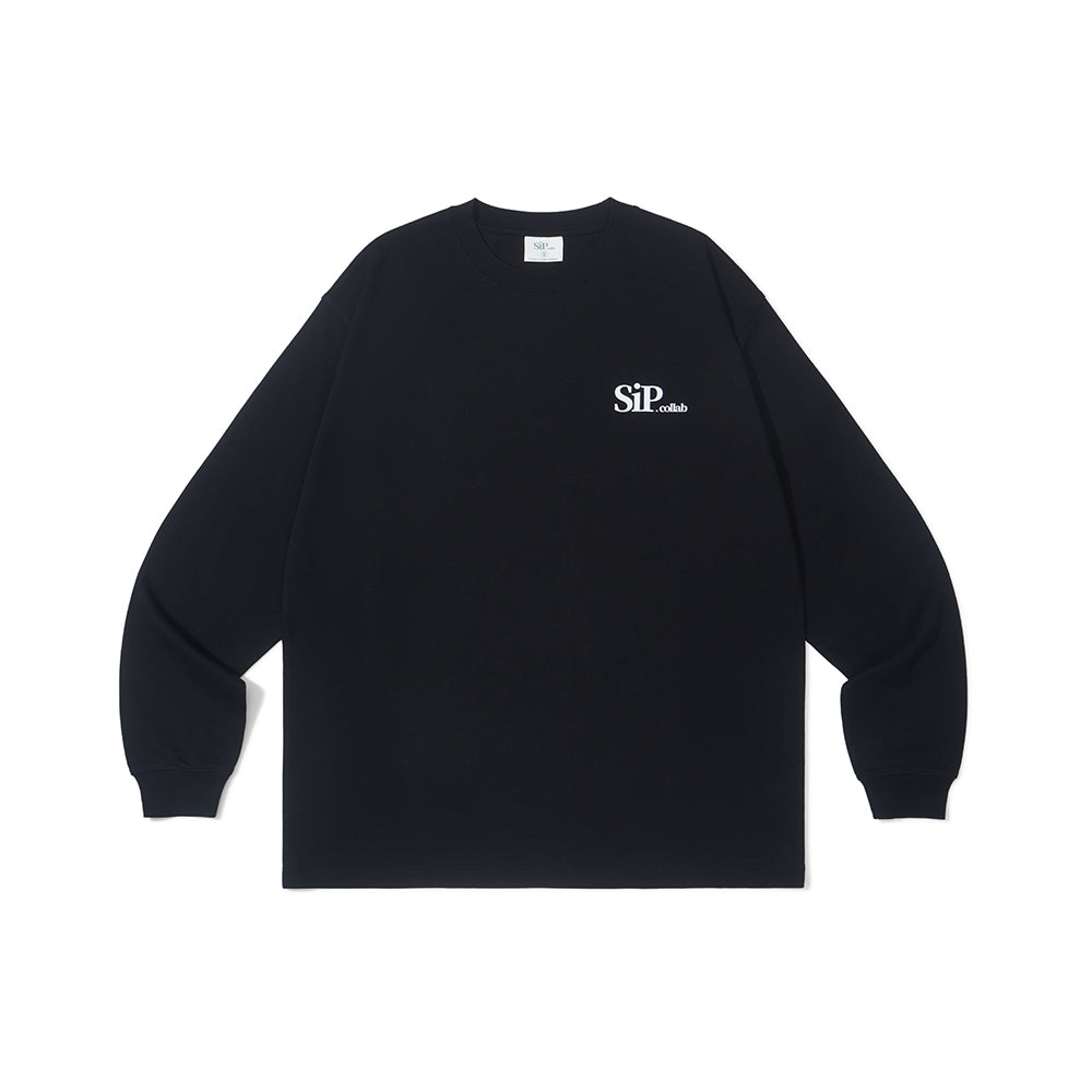 GREEN HOUSE 「SIP.collab」Series black long sleeve t shirt