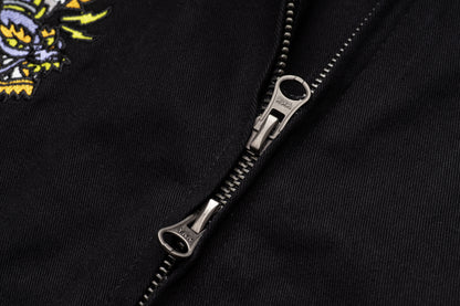 GREENHOUSE x theradio "THE ARTISTE" SERIES BLACK HEAVY EMBROIDERED JACKET
