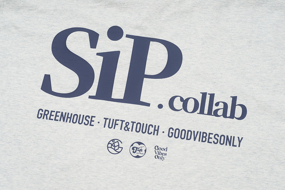 GREEN HOUSE 「SIP.collab」Series oatmeal grey long sleeve t shirt