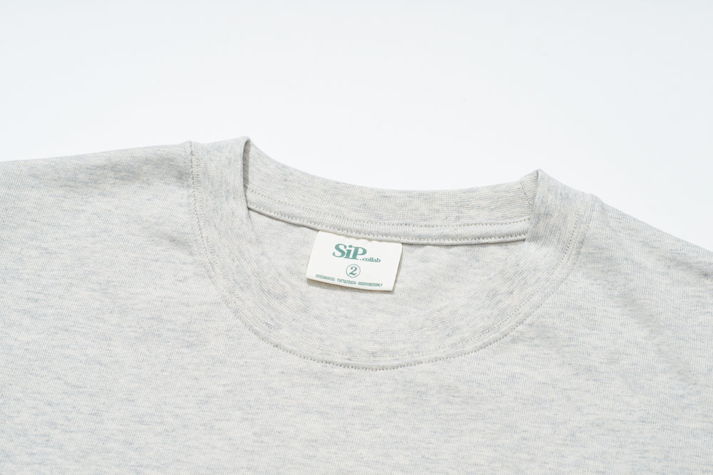 GREEN HOUSE 「SIP.collab」Series oatmeal grey Tee