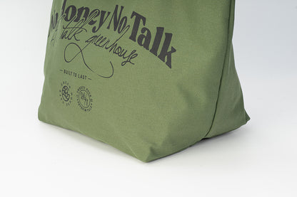 GREENHOUSE x 24/7TALK "NO MONEY NO TALK" SERIES OVERSIZED CANVAS TOTE