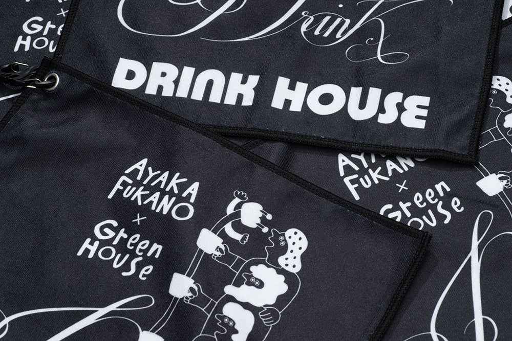 GREENHOUSE x AYAKA FUKANO "DRINK HOUSE" SERIES QUICK-RELEASE SPORTS TOWEL