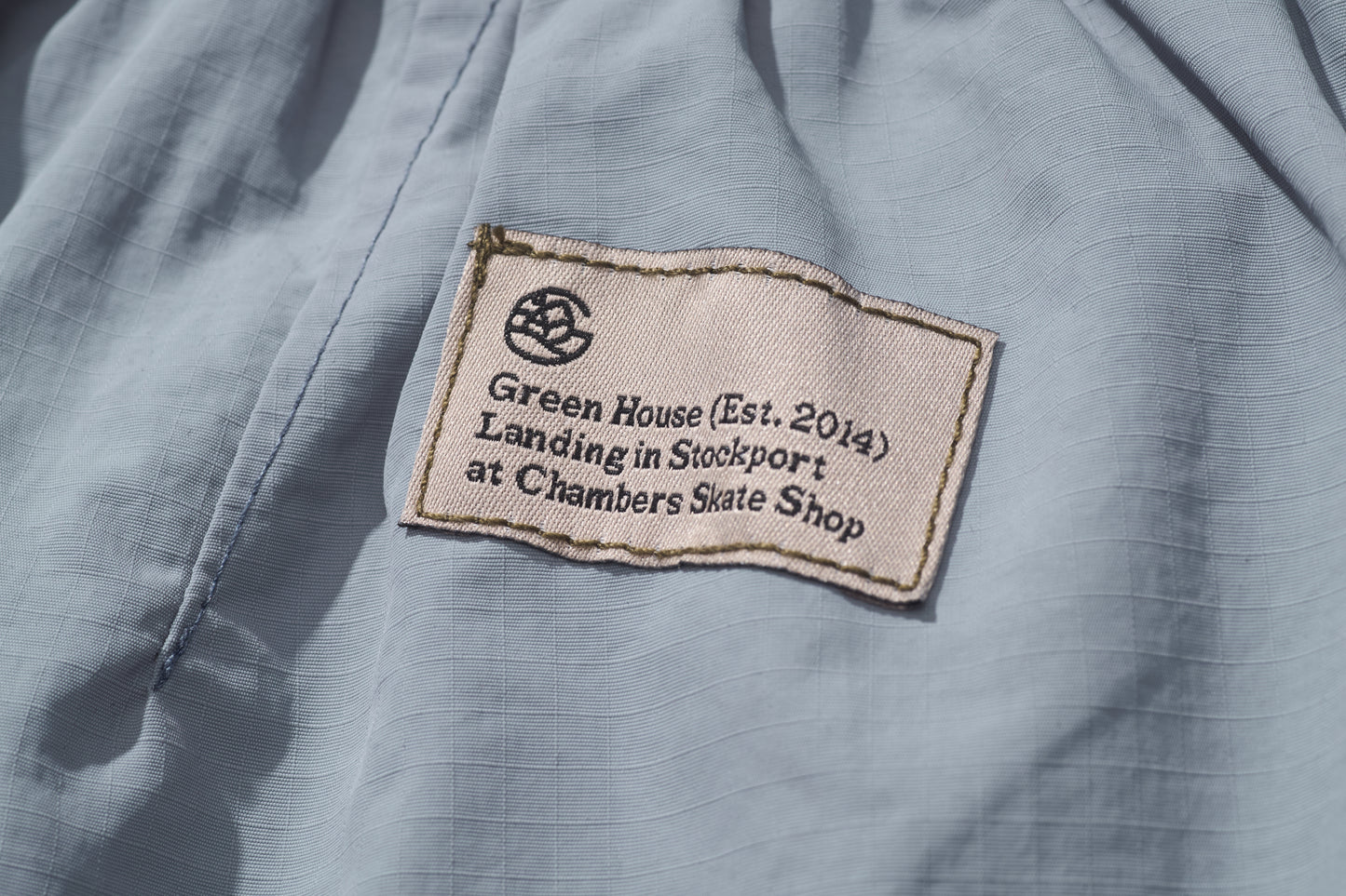 GREEN HOUSE CAFE and CHAMBERS Unveil Limited-Edition Skate Pants Sky Blue