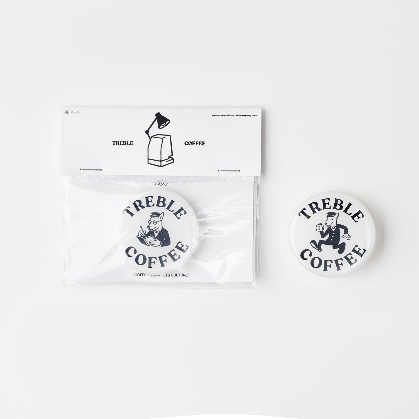 Buy 2 boxes of Treble Coffee and get a Treble Dog phone holder