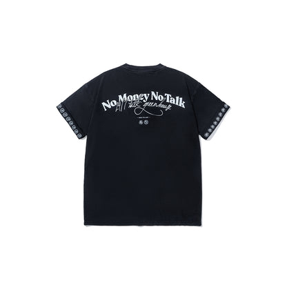 GREENHOUSE x  24/7TALK  "NO MONEY NO TALK“ SERIES TEE BLACK